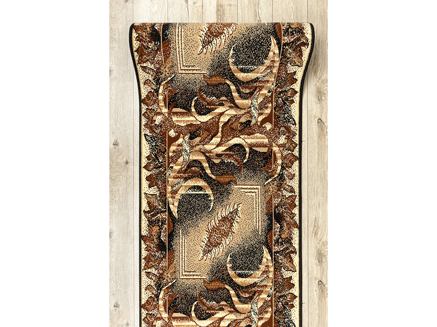 TAPIS DE COULOIR BCF LIŚĆ beige (AGAWA) 90x790 cm