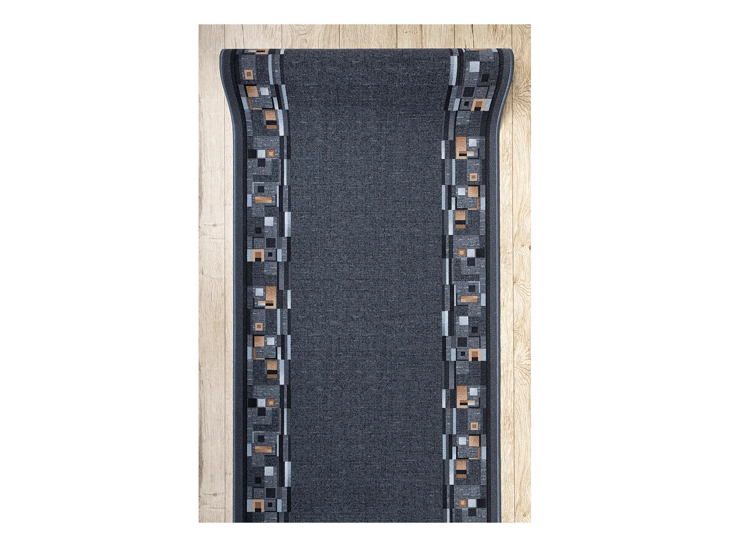 TAPIS DE COULOIR ANTIDÉRAPANT BOMBAY gris 67x270 cm