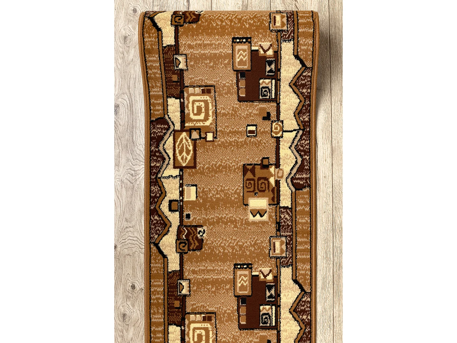 TAPIS DE COULOIR BCF MORAD SZLACZEK vieil or 60x580 cm