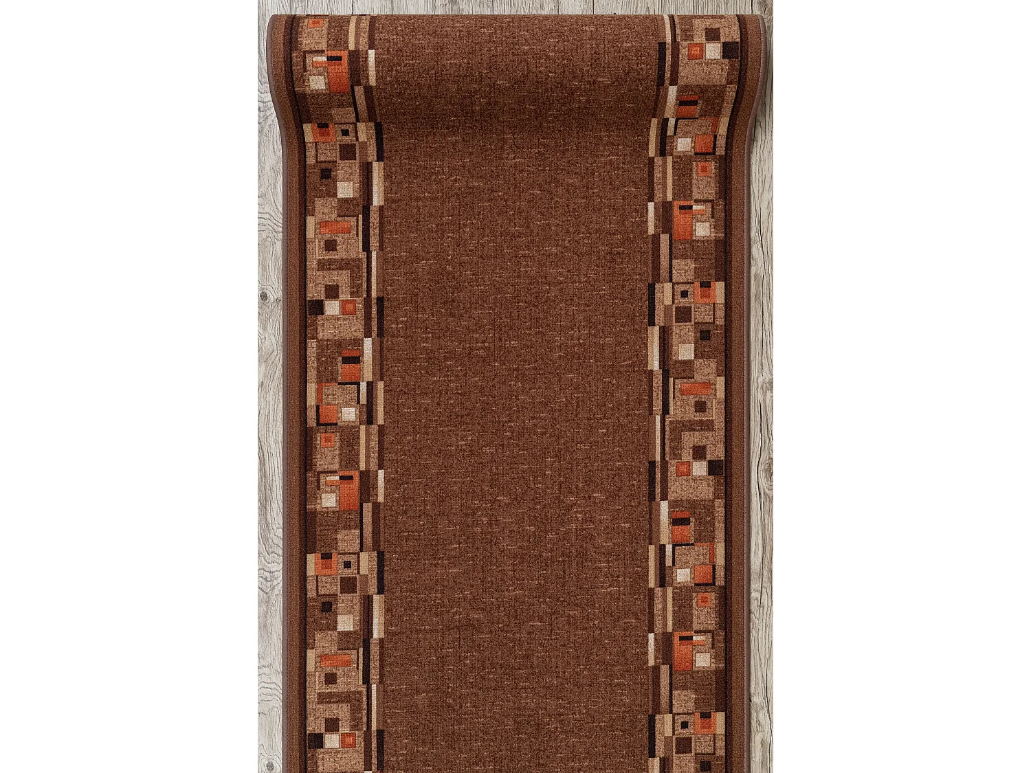 TAPIS DE COULOIR ANTIDÉRAPANT BOMBAY marron 67x410 cm