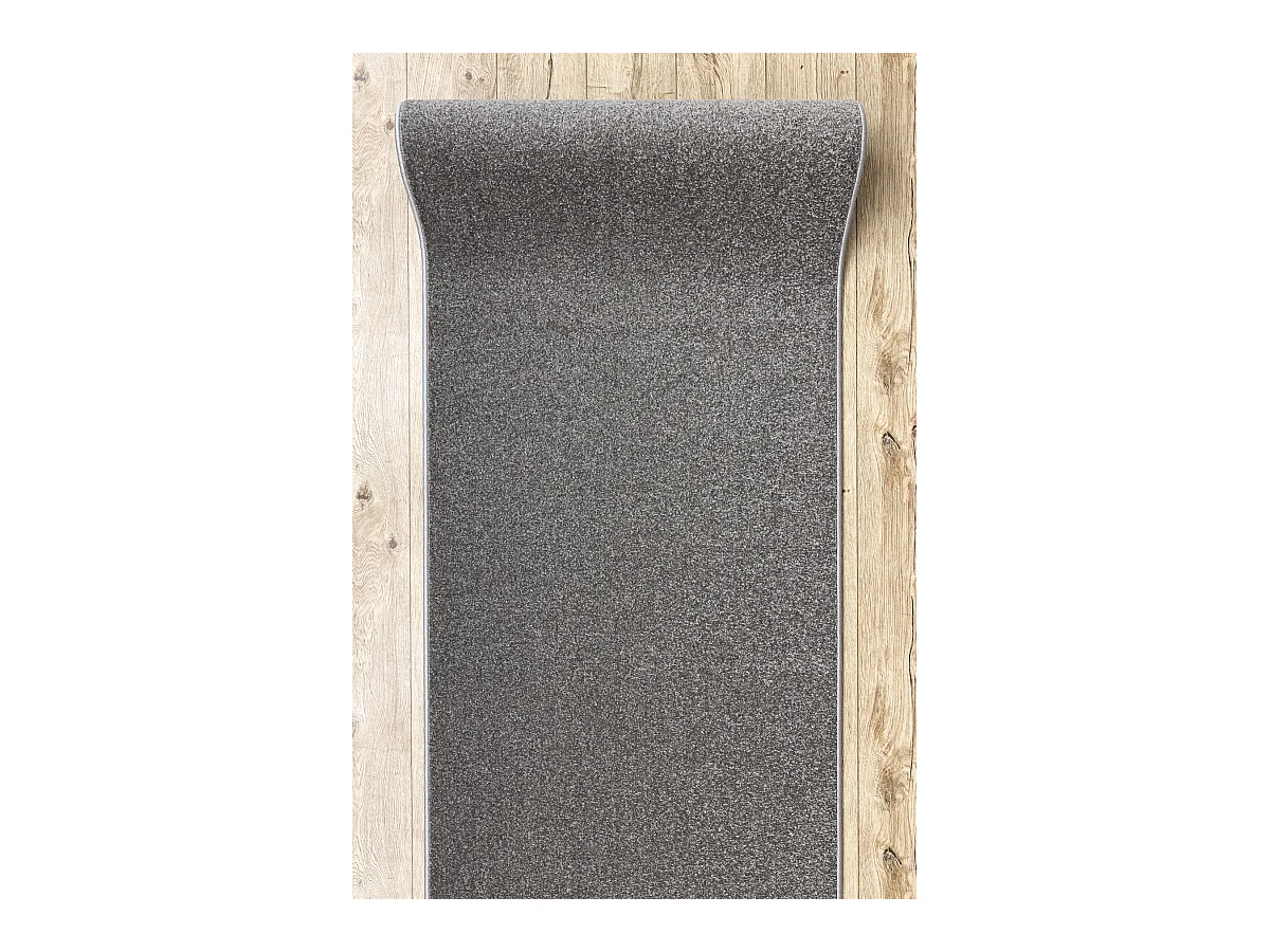 Tapis de couloir KARMEL plaine, une couleur gris 70x600 cm