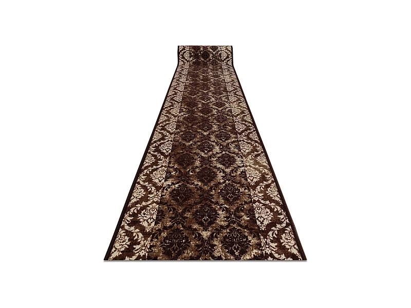 TAPIS DE COULOIR antidérapant ROMANCE marron  67x600 cm