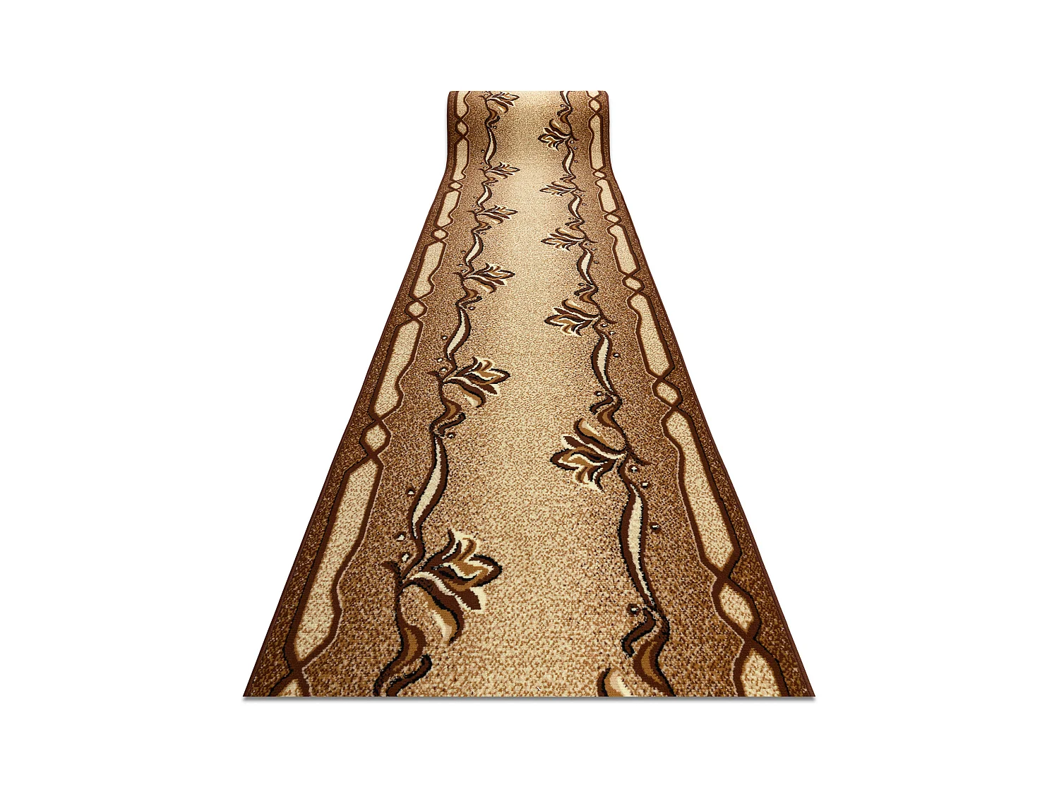 TAPIS DE COULOIR BCF KRZYŚ marron 100x410 cm