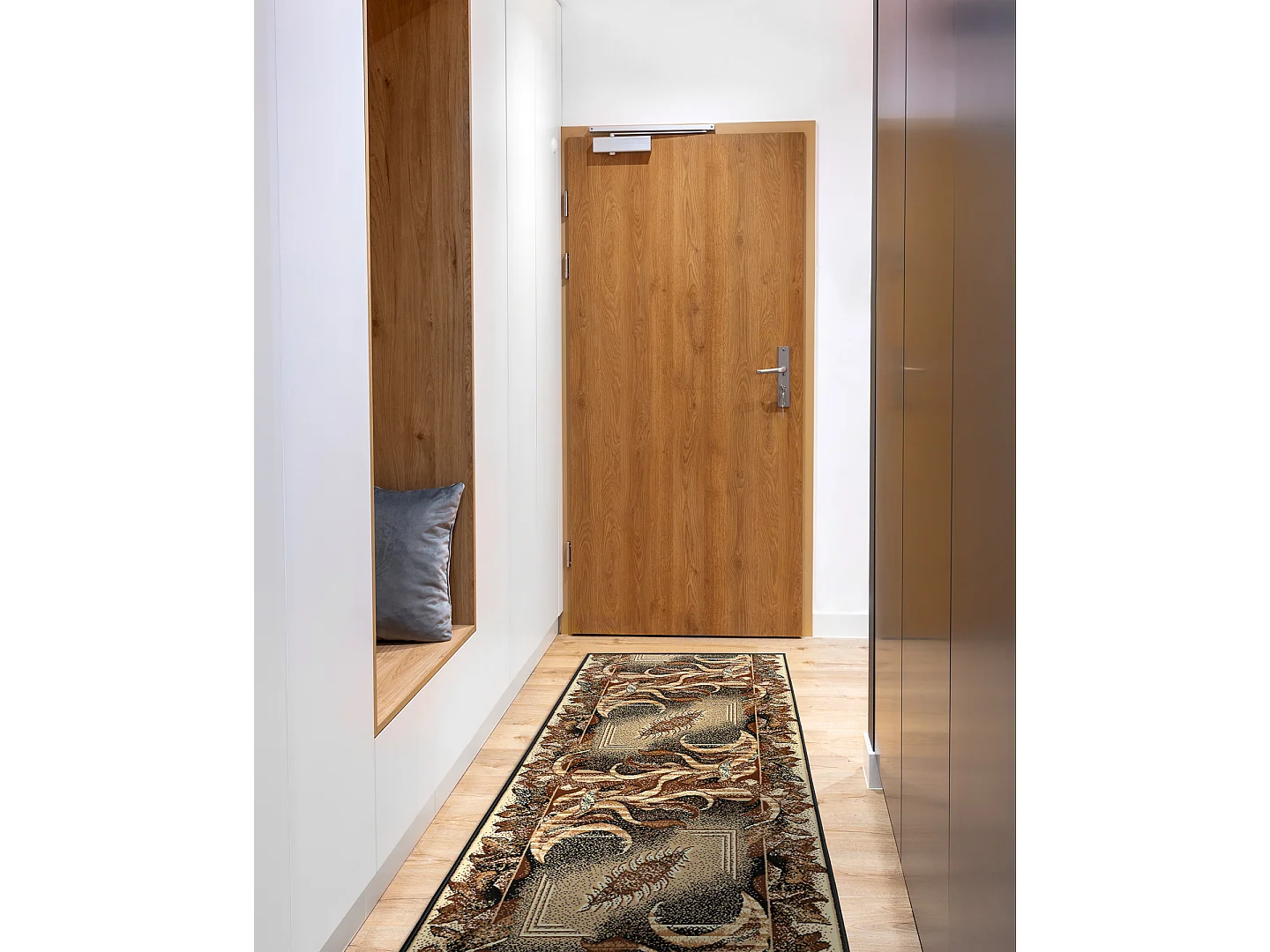 TAPIS DE COULOIR BCF LIŚĆ beige (AGAWA) 140x730 cm