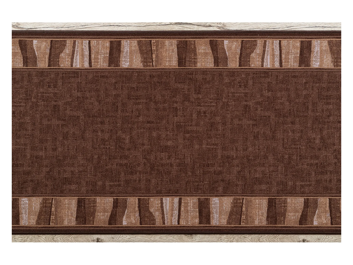 TAPIS DE COULOIR antidérapant LINEA marron 67x280 cm