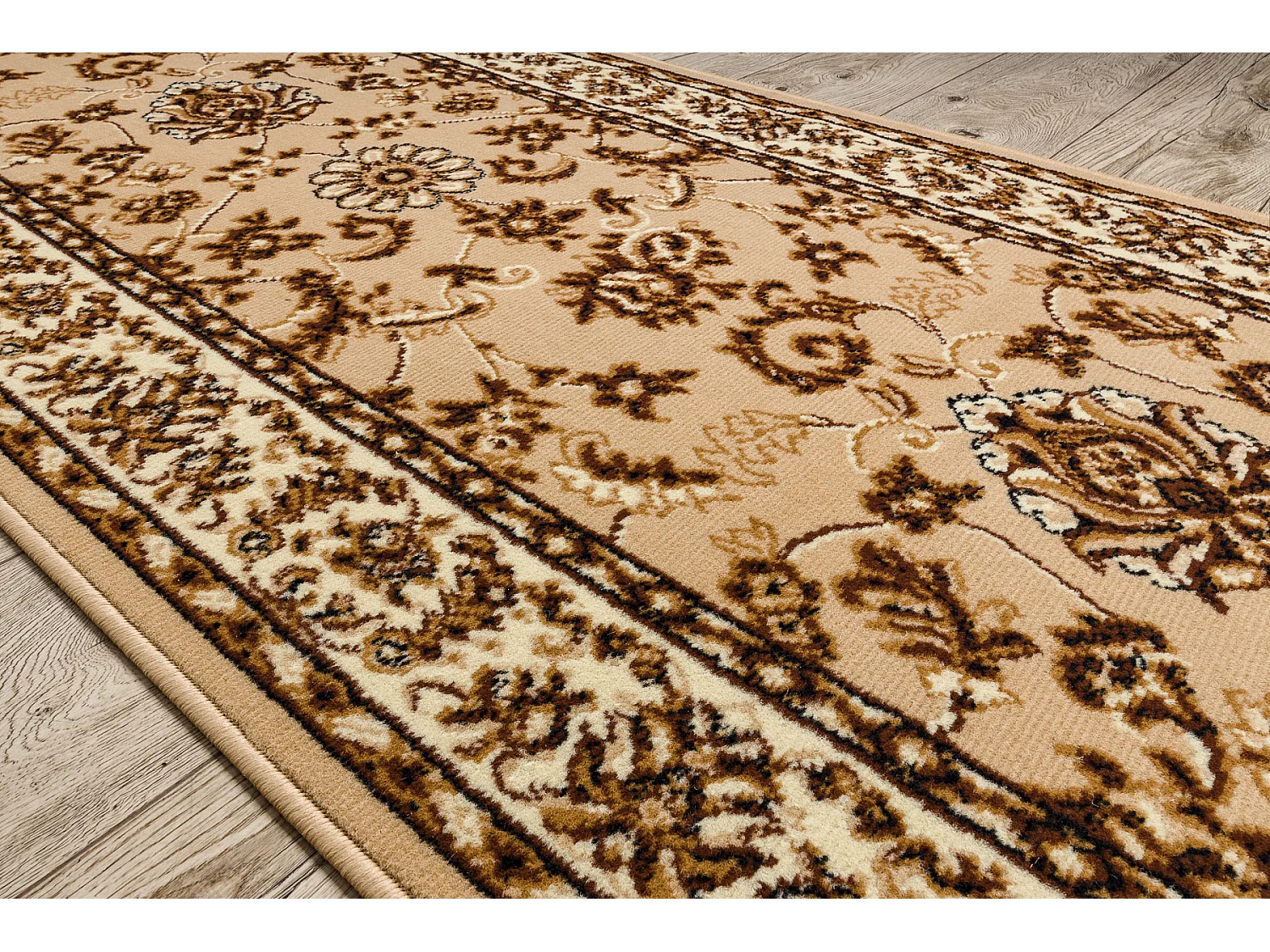 TAPIS DE COULOIR BCF MORAD Klasyk classique beige 60x480 cm