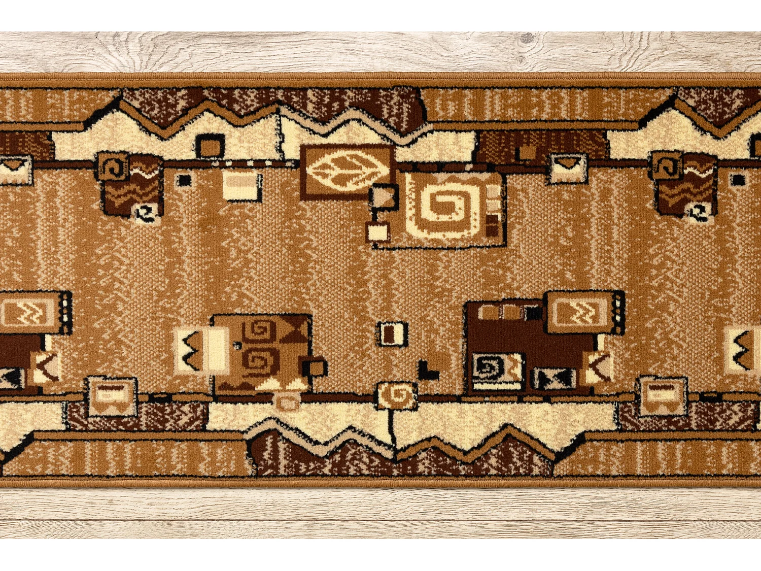 TAPIS DE COULOIR BCF MORAD SZLACZEK vieil or 60x680 cm