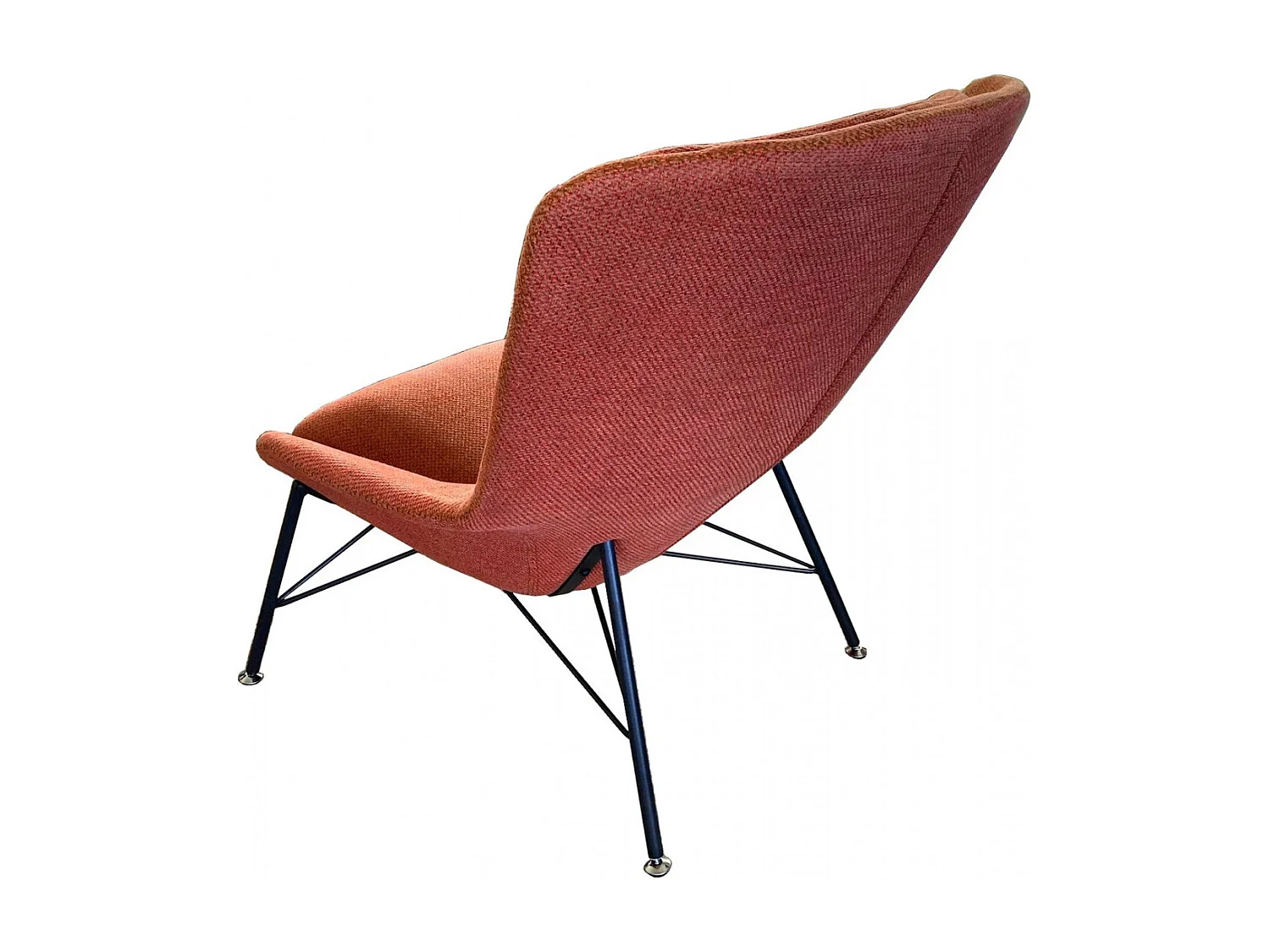 ROCKWELL - Fauteuil contemporain en tissu orange