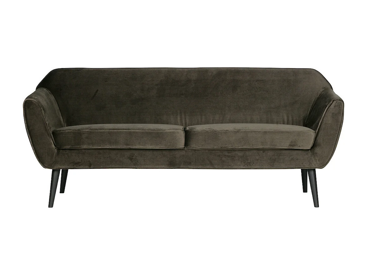 ROCCO - Canapé en velours doux vert chaud