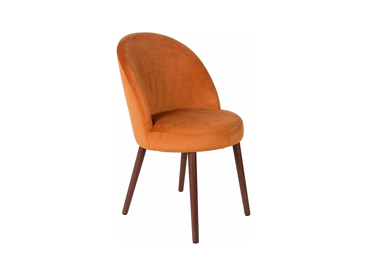 BARBARA - Chaise de salle à manger en velours orange