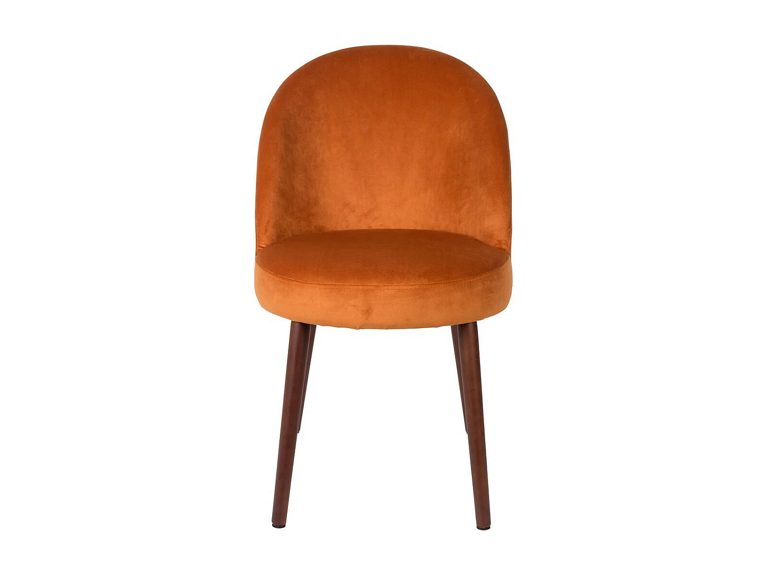 BARBARA - Chaise de salle à manger en velours orange