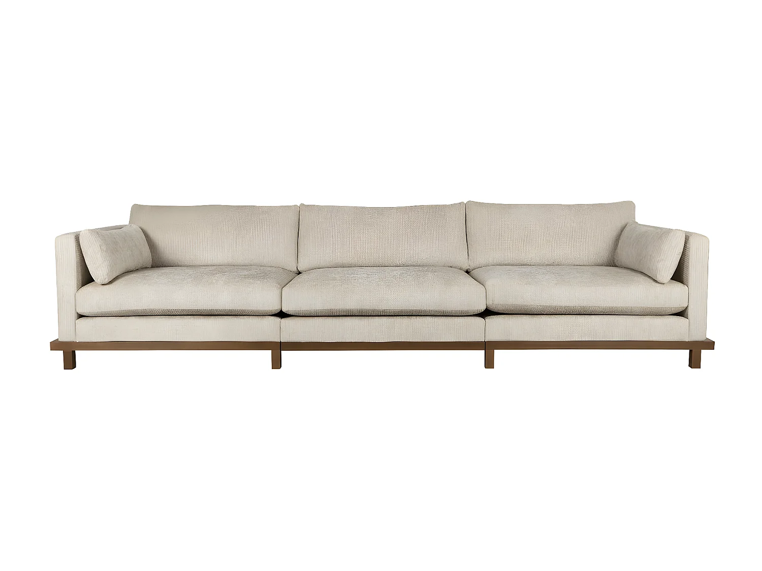 BLOSSOM - Canapé Blossom en velours doux beige - 4,5 places