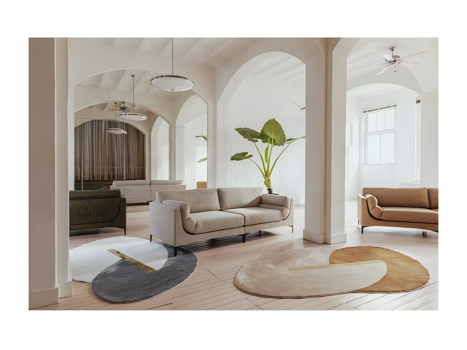 BALCONY - Canapé 3 places en tissu confortable