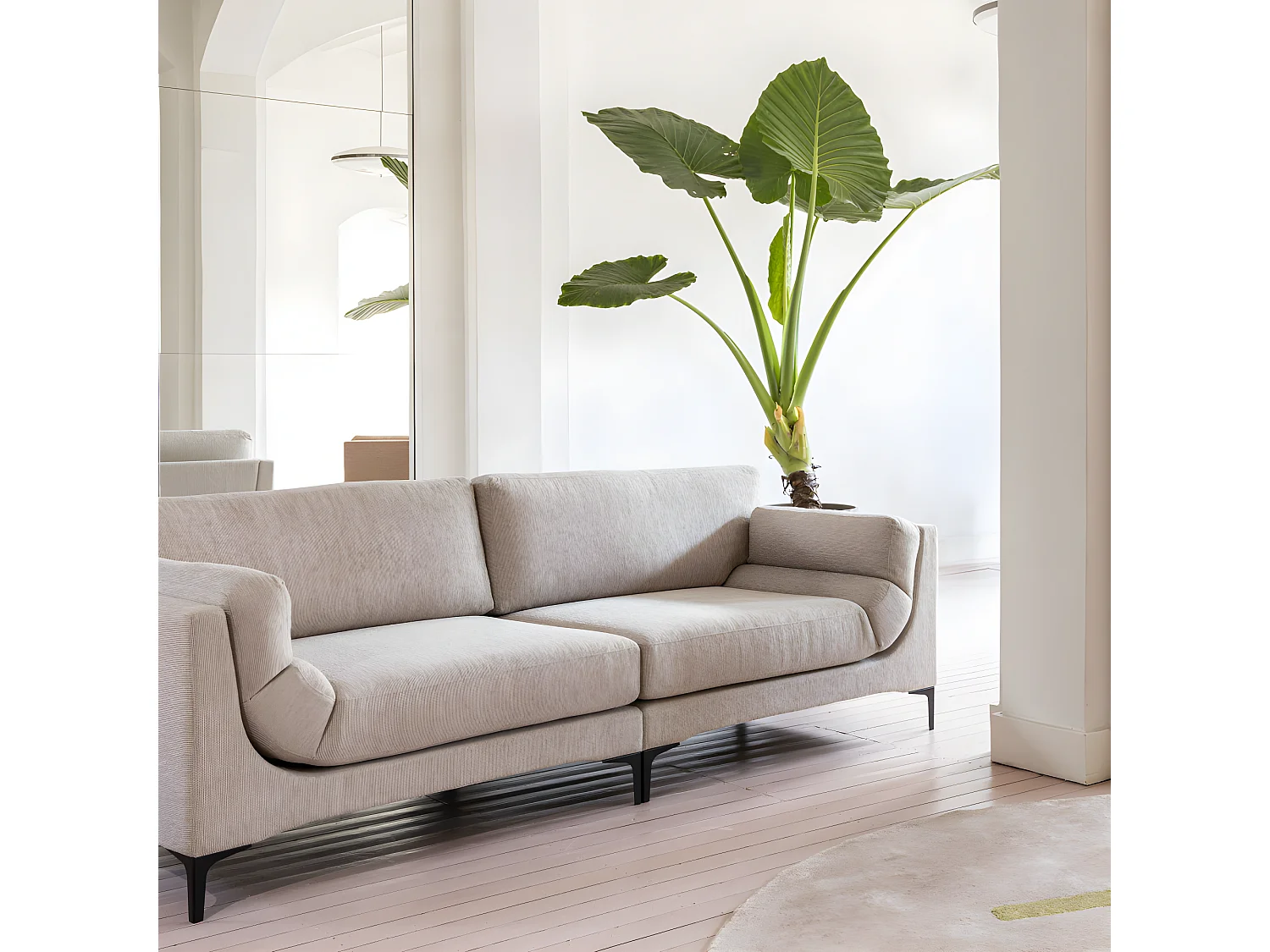 BALCONY - Canapé 3 places en tissu confortable