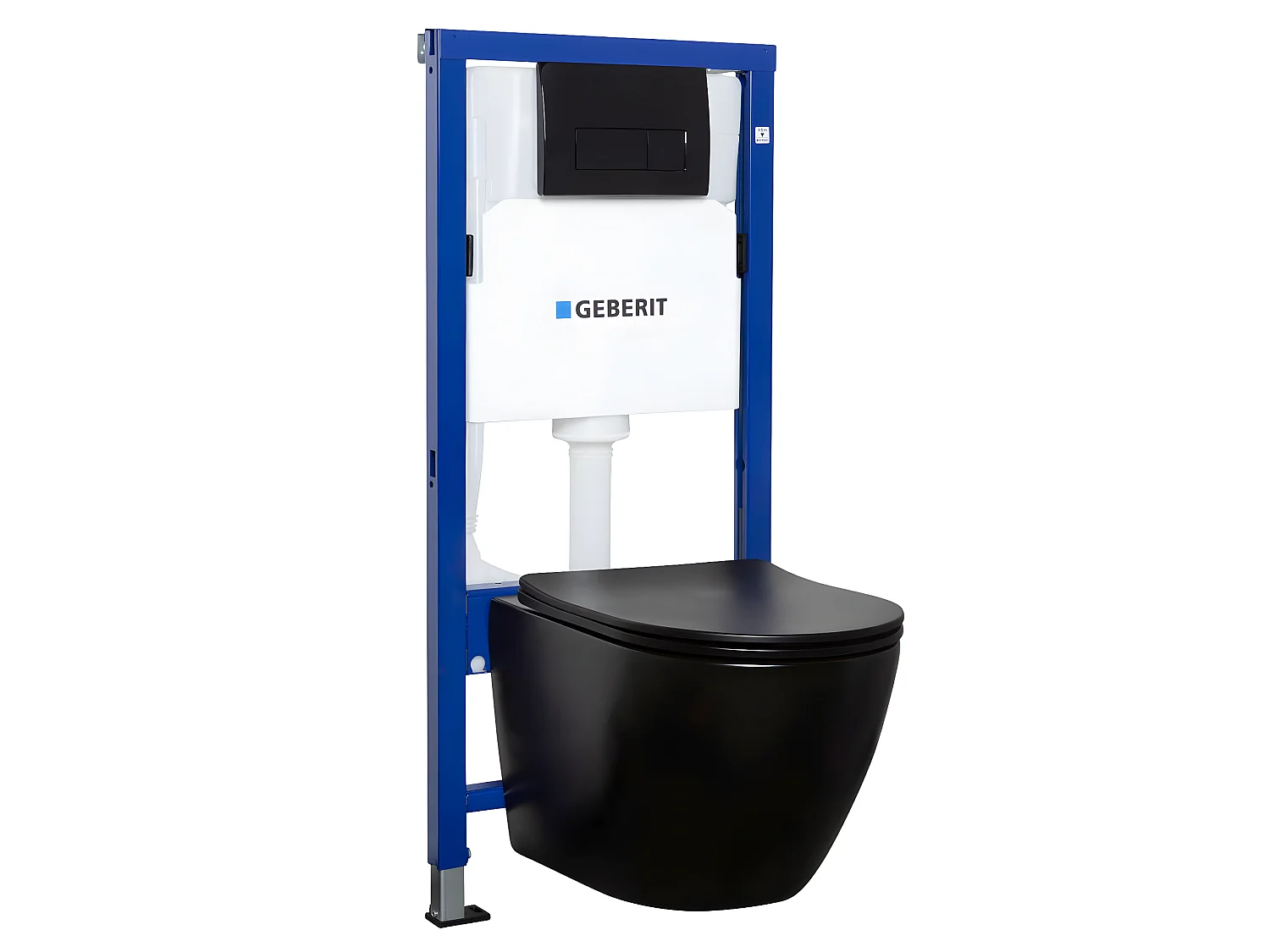 WC suspendu GEBERIT noir pack complet DELOS