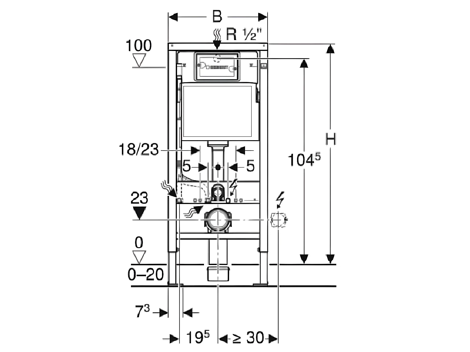 WC suspendu GEBERIT blanc pack complet DELOS