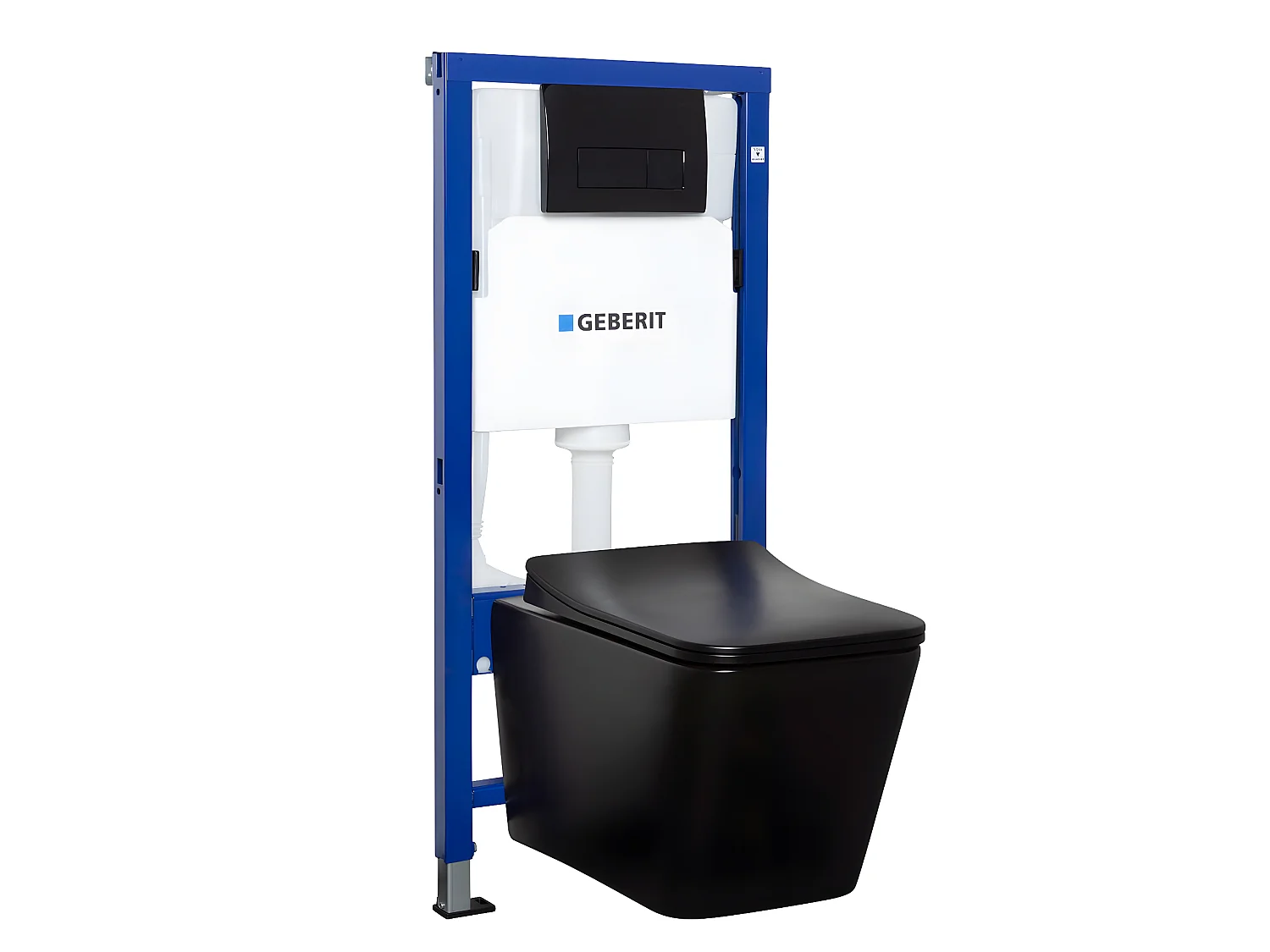 WC suspendu GEBERIT noir pack complet TINOS