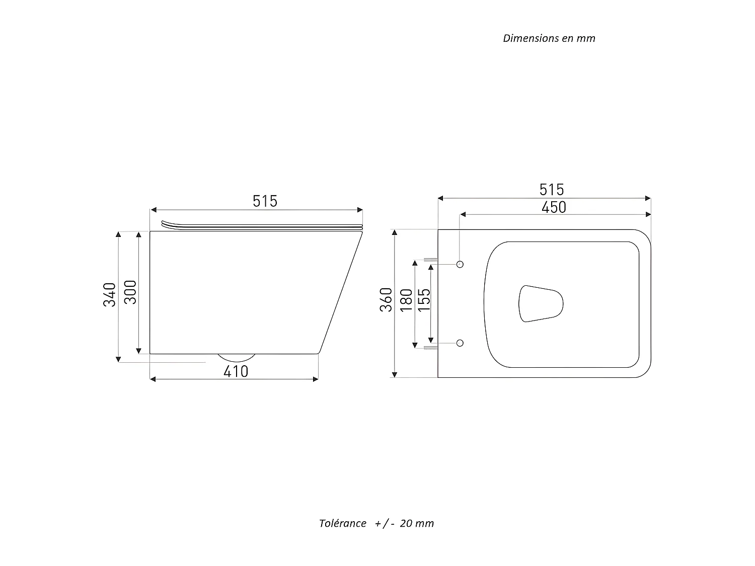 WC suspendu GEBERIT noir pack complet TINOS