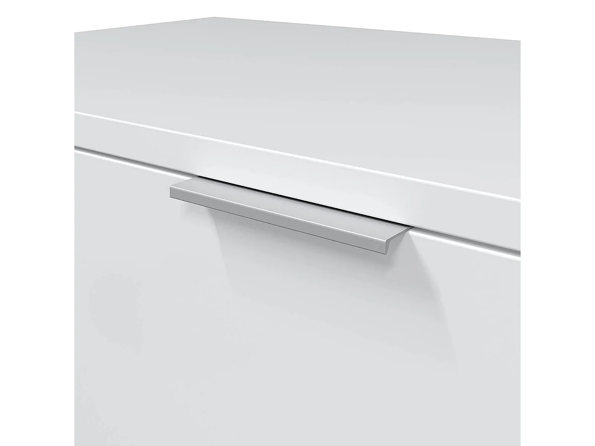 Commode avec 3 tiroirs coloris blanc - 80 x 77 x 38 cm