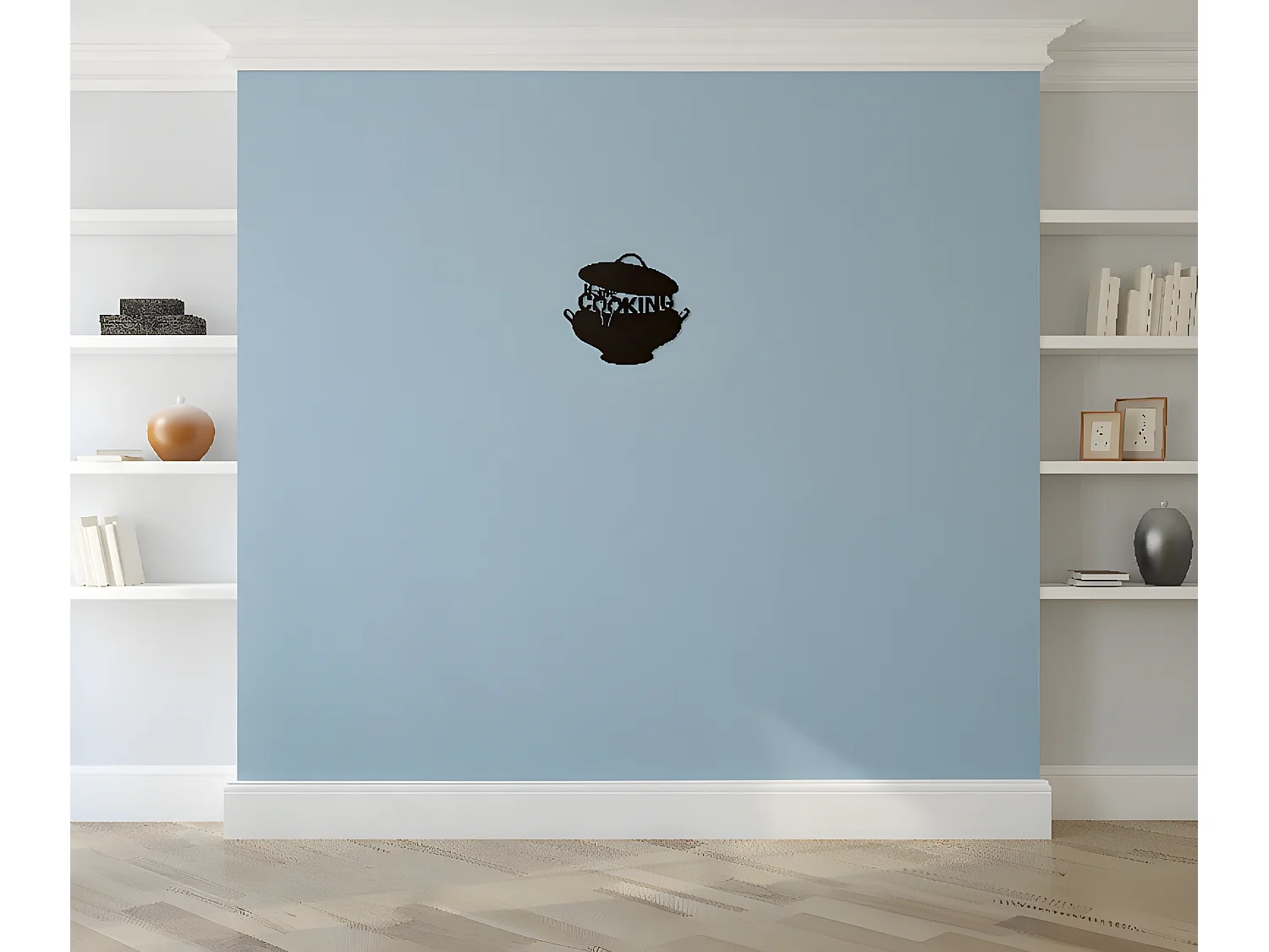 Decorazione in Metallo da Parete Cooking - Nero - 45 x 0,15 x 40 cm