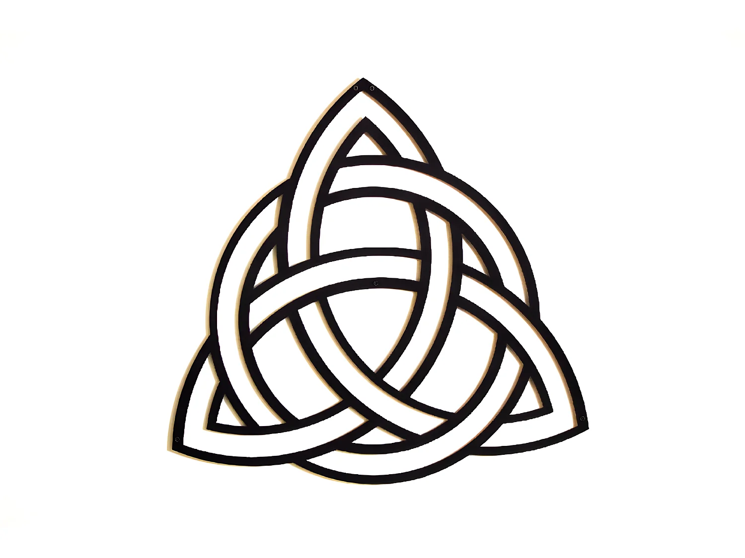 Decorazione in Metallo da Parete Simbolo - Nero - 55 x 0,15 x 53 cm