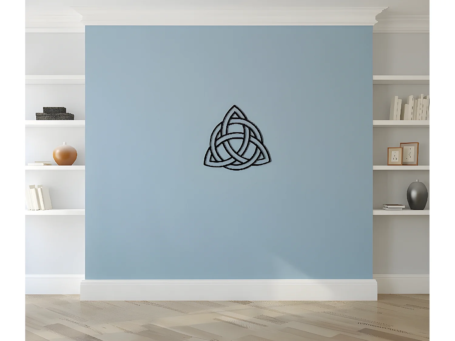 Decorazione in Metallo da Parete Simbolo - Nero - 55 x 0,15 x 53 cm