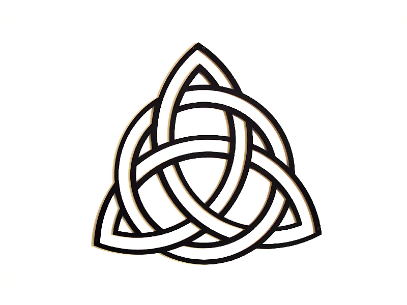 Decorazione in Metallo da Parete Simbolo - Nero - 55 x 0,15 x 53 cm