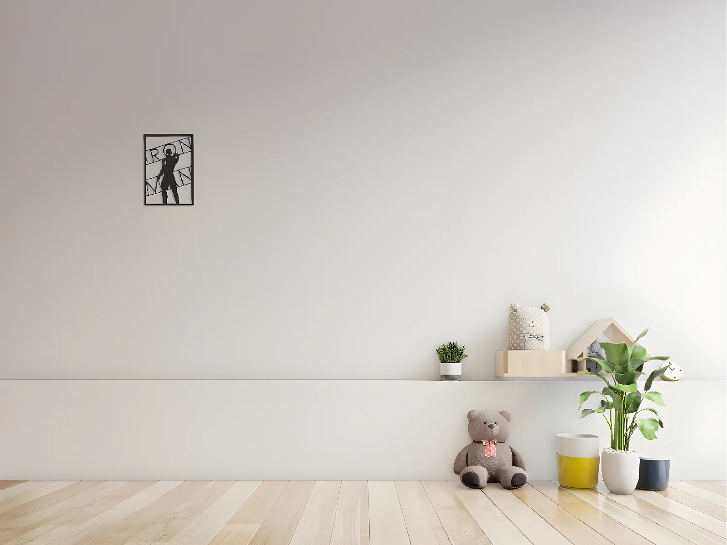 Decorazione in Metallo Super Eroe - Nero - 35 x 0,15 x 50 cm