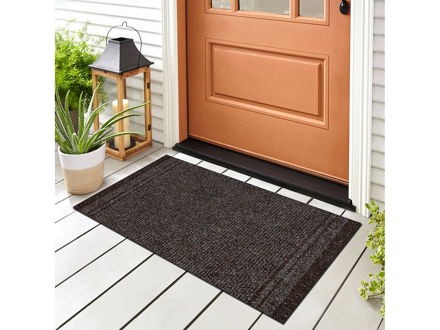 PAILLASSON TAPIS DE COULOIR ANTIDÉRAPANT MALAGA marron 7058 100x890 cm