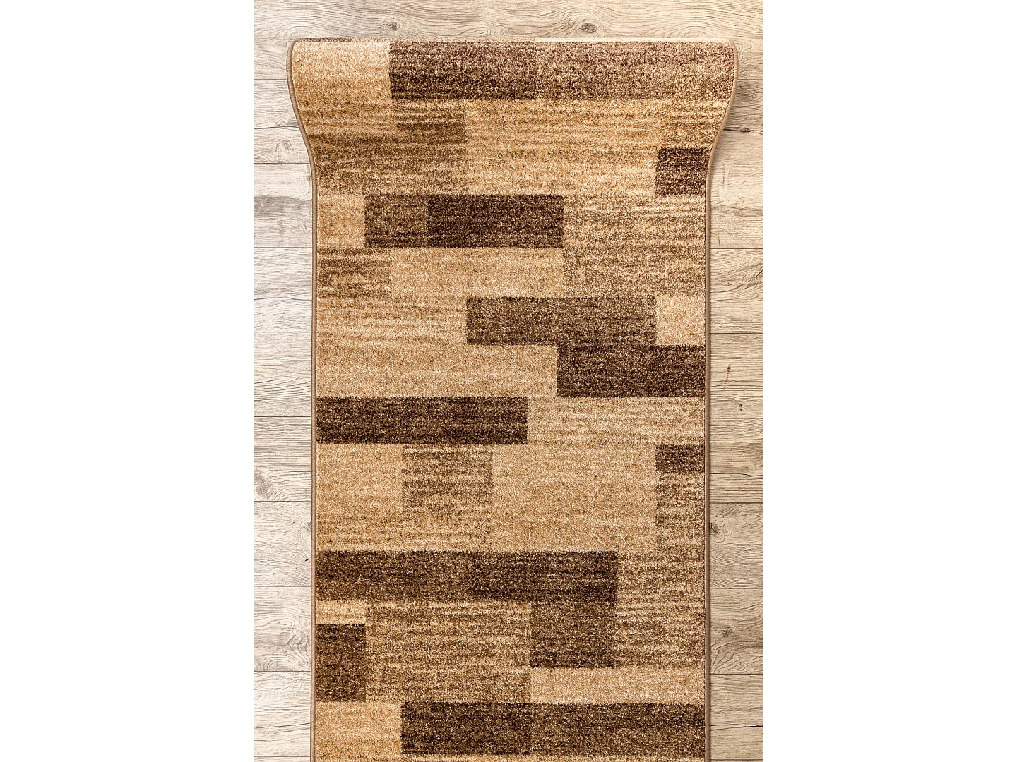 Tapis de couloir KARMEL Deski planches noix 100x230 cm