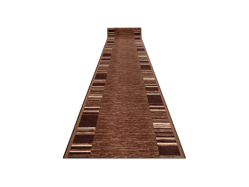 TAPIS DE COULOIR antidérapant ADAGIO marron 90x100 cm