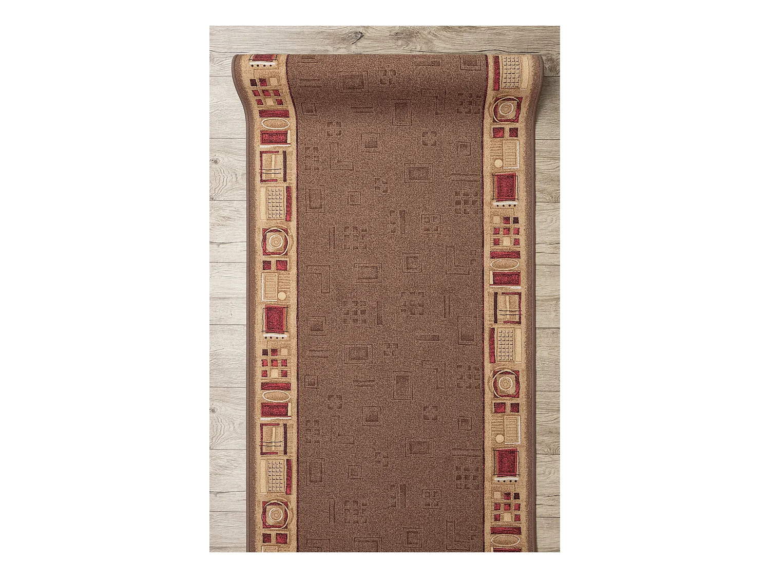 TAPIS DE COULOIR ANTIDÉRAPANT JENA marron 80x730 cm