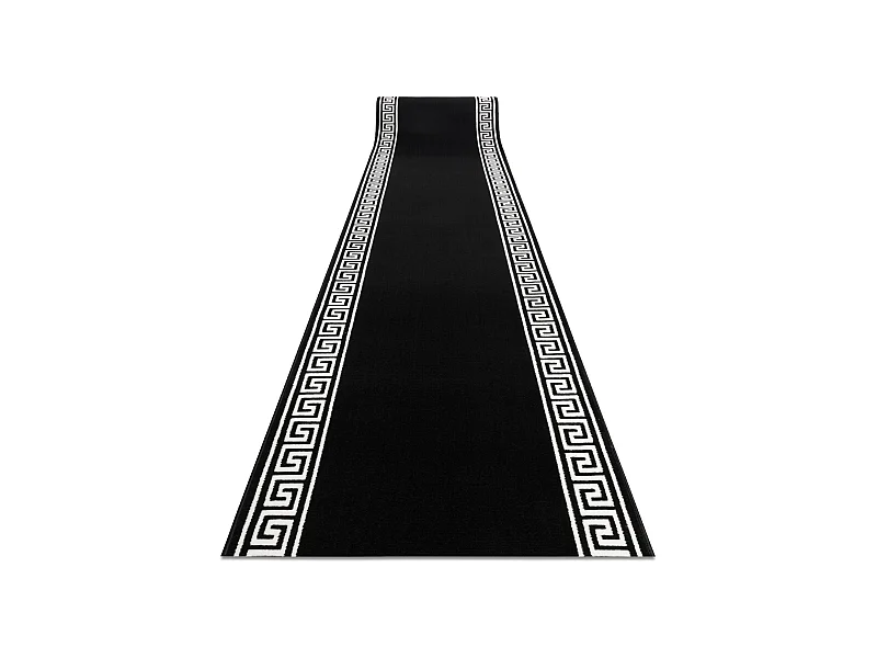 TAPIS DE COULOIR BCF MORAD Grek grec noir 90x380 cm