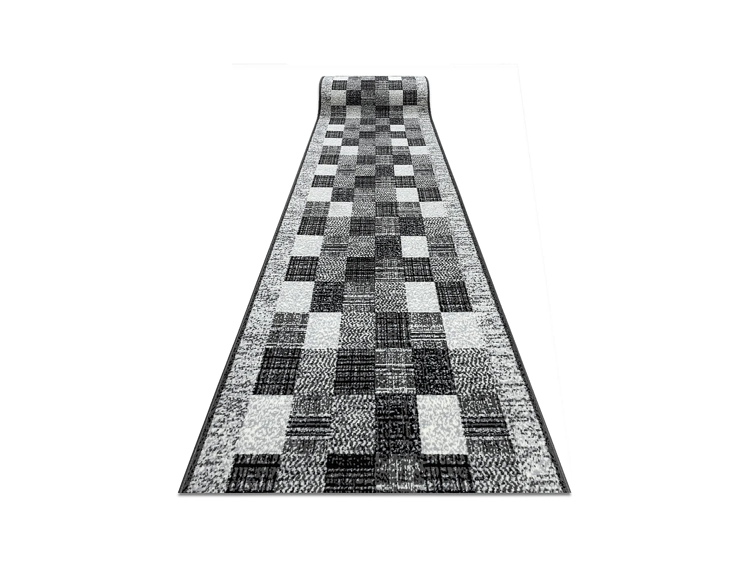 TAPIS DE COULOIR BCF RAFIA gris 70x620 cm
