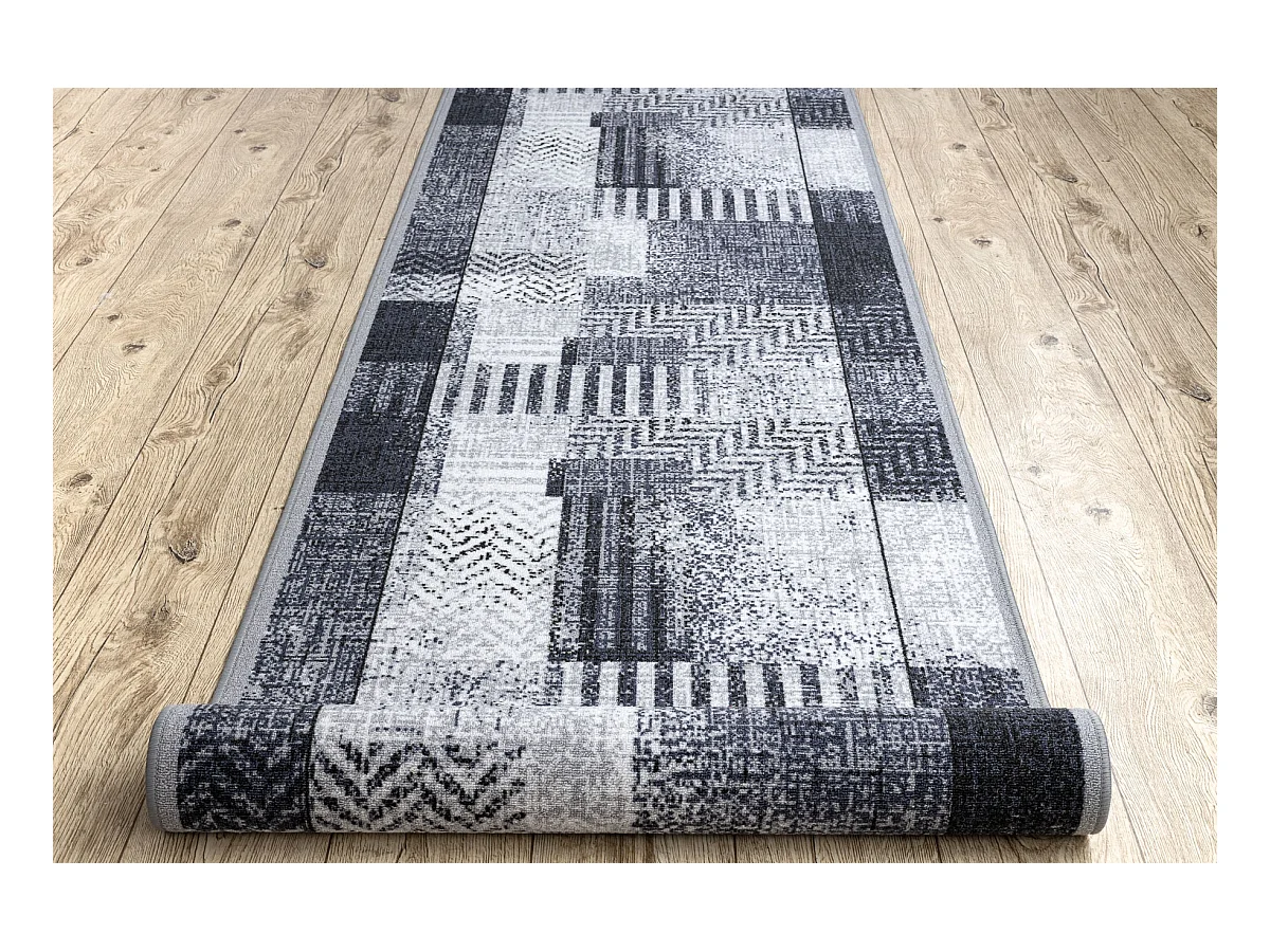 TAPIS DE COULOIR antidérapant ESSENZA gris 100x830 cm