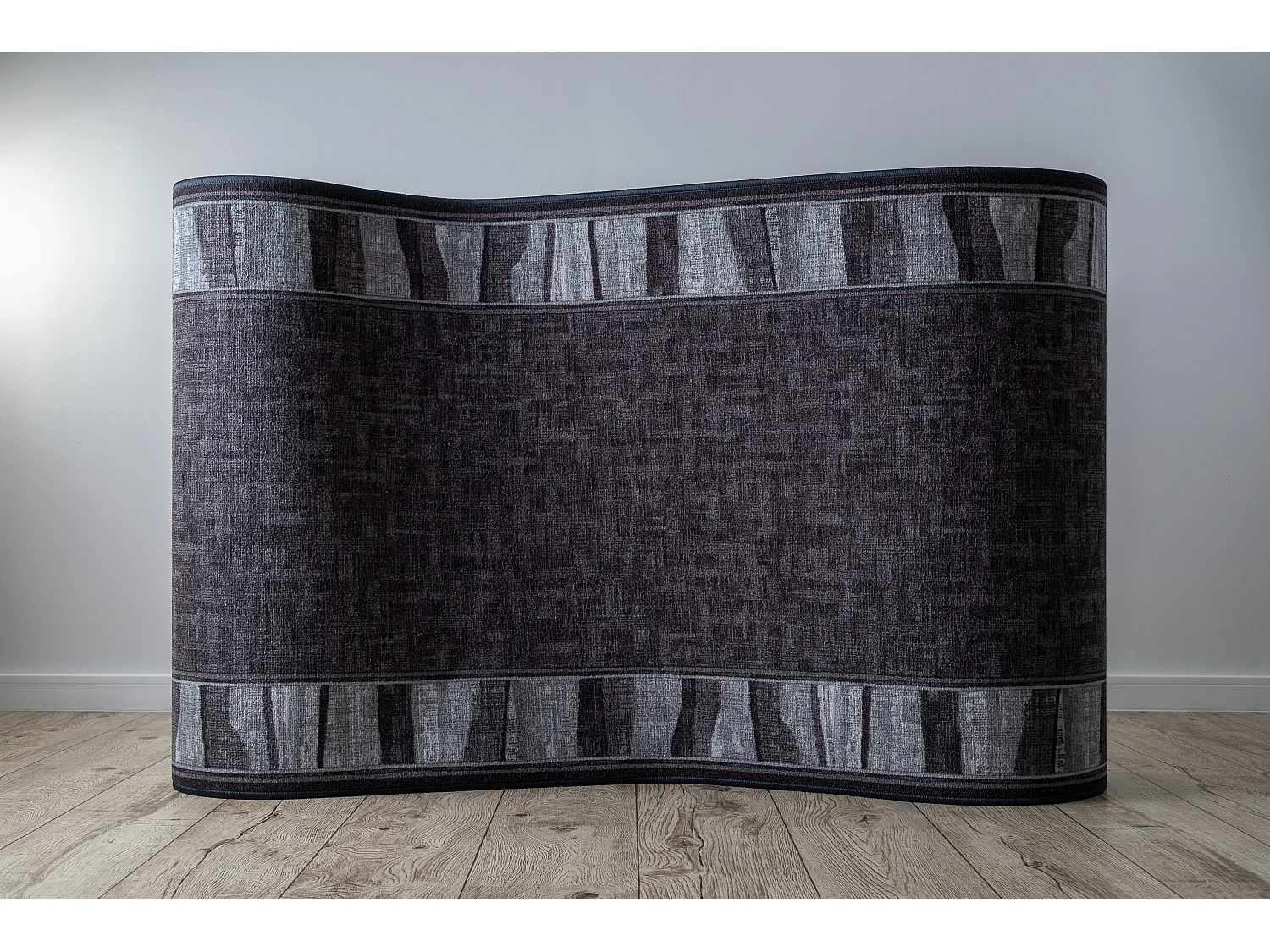 CHODNIK podgumowany LINEA szary 100cm 100x880 cm