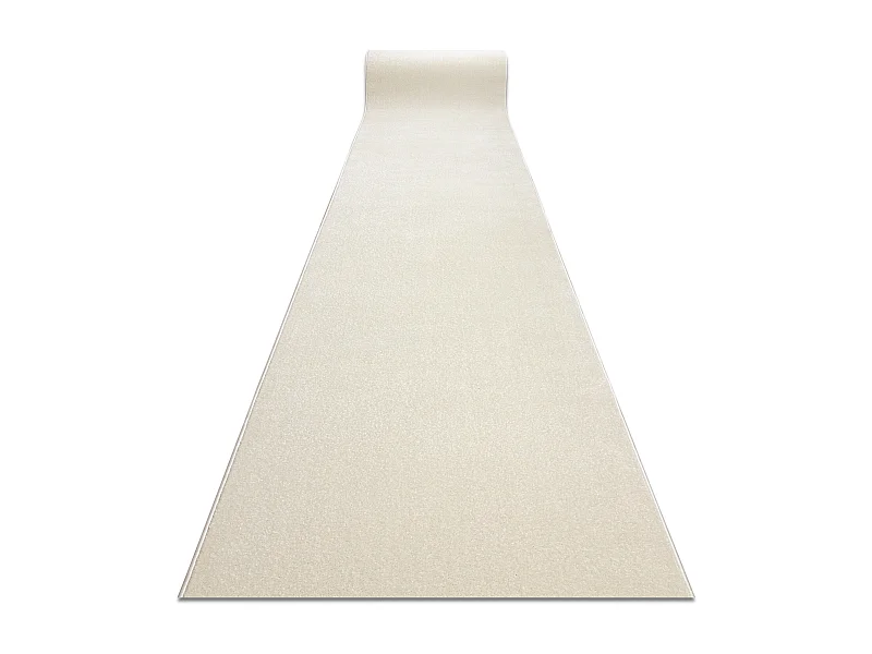 Jednolity chodnik KARMEL Gładki, jednokolorowy biały 120 cm 120x470 cm