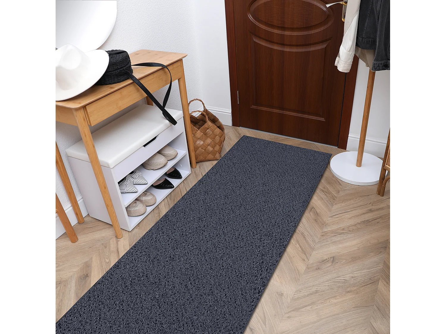 TAPIS DE COULOIR TRAFFIC gris graphite 990 AB 110x350 cm