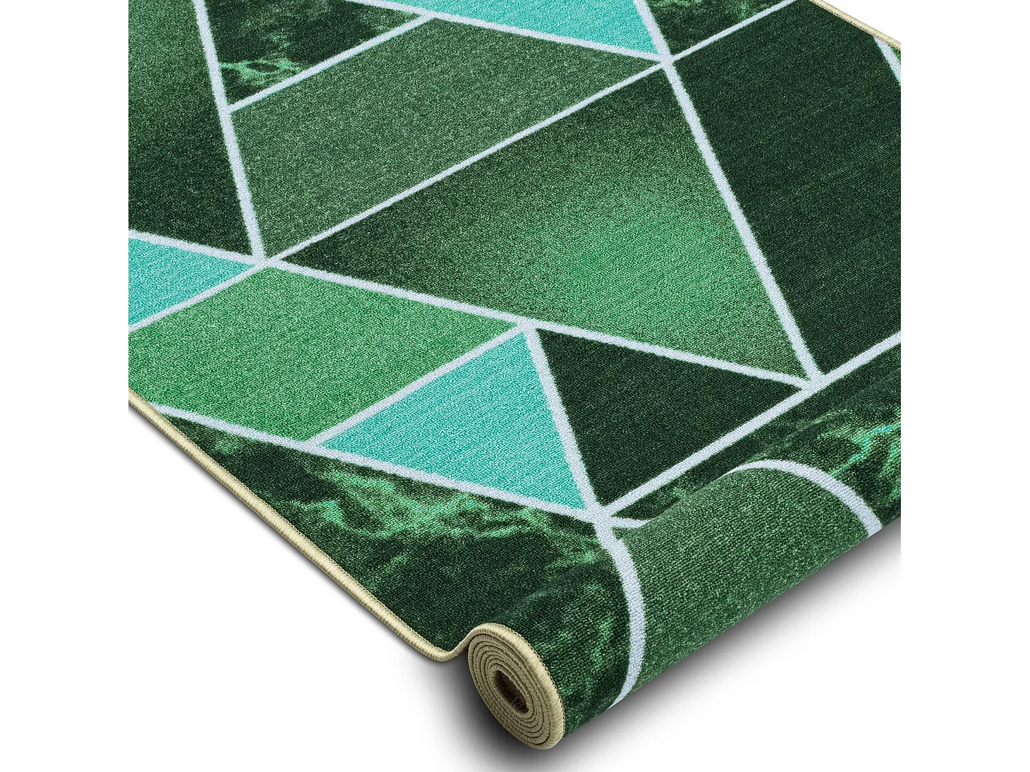 CHODNIK PODGUMOWANY TRÓJKĄTY zieleń 120cm 120x1200 cm