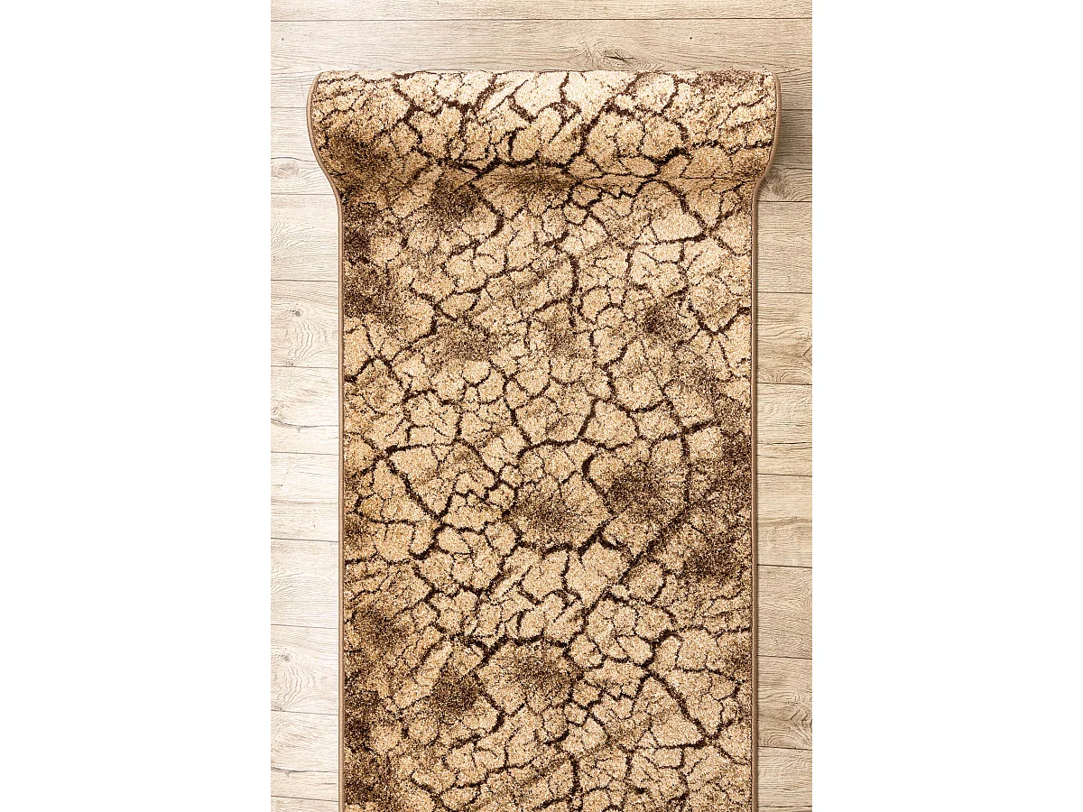 Tapis de couloir KARMEL Terra sol fissuré noix 70x260 cm