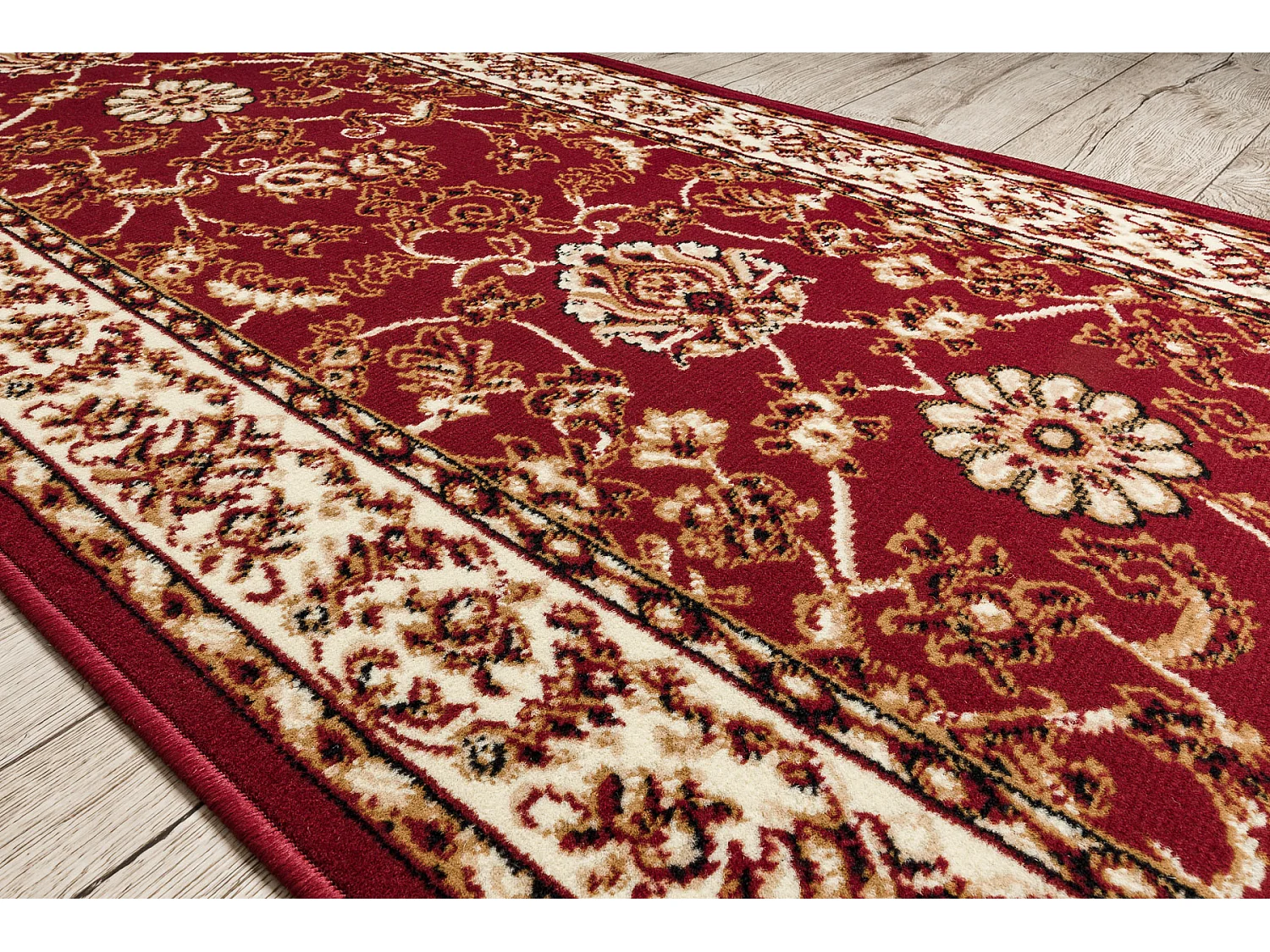 TAPIS DE COULOIR BCF MORAD Klasyk classique bordeaux 70x480 cm