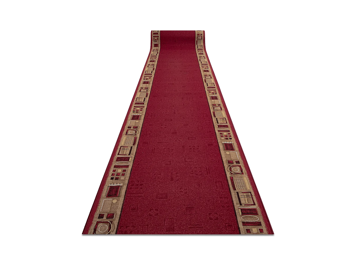 Alfombra de pasillo con refuerzo de goma JENA burdeos 100x940 cm