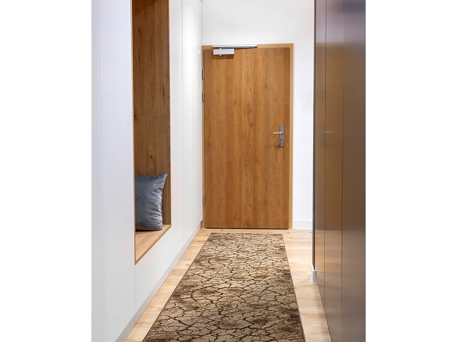 Läufer KARMEL Terra rissiger Boden Nuss 70x1350 cm