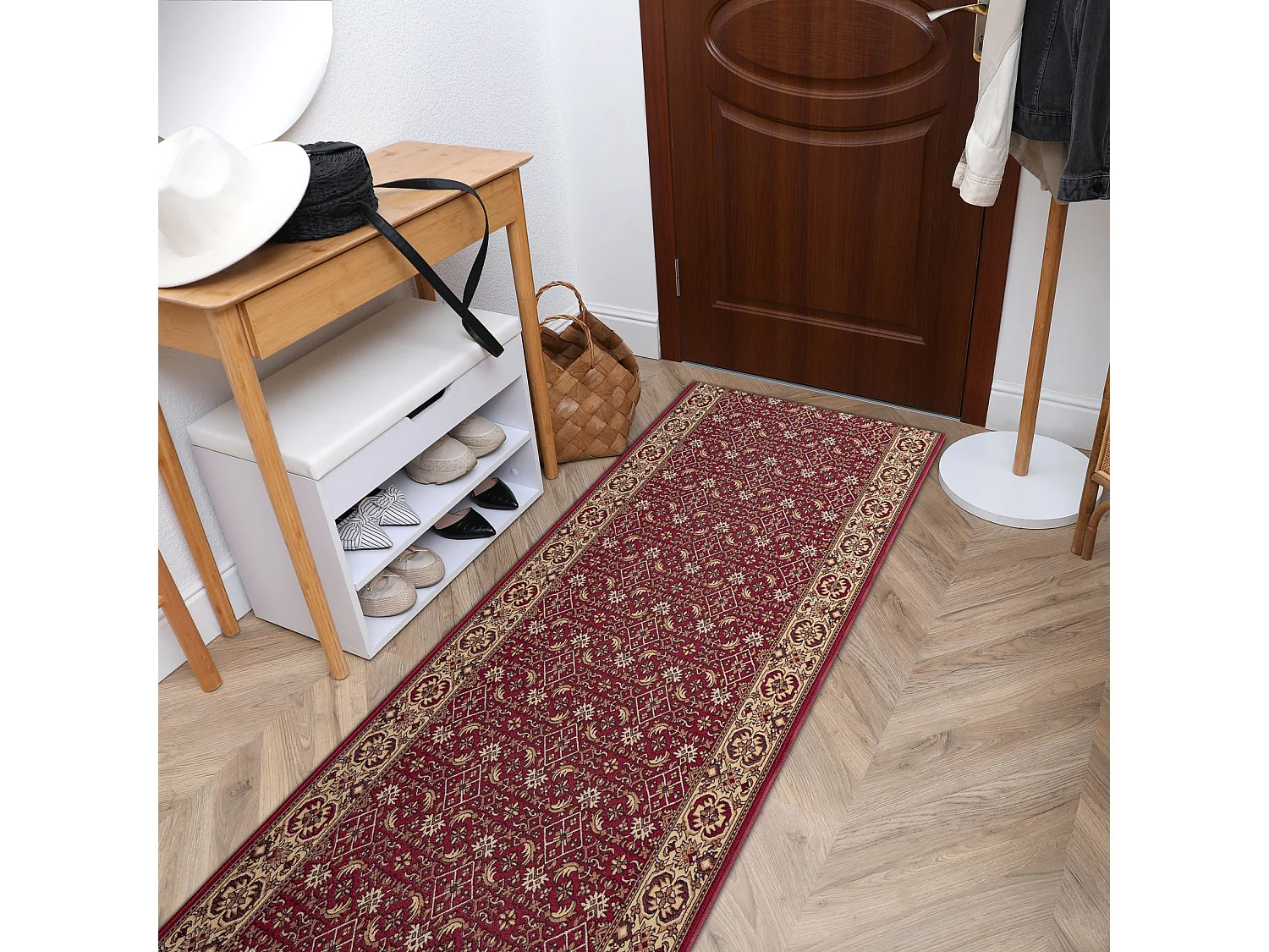 PASSATOIA GOMMATA BIDJAR bordo 67x240 cm