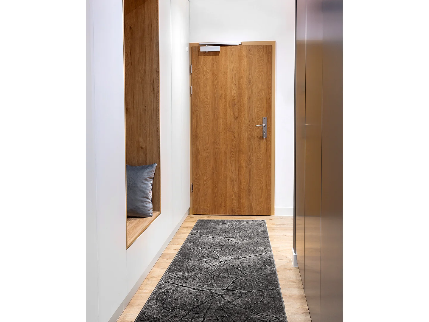 Tapis de couloir SILVER Tronko Arbre Bois gris 80x910 cm