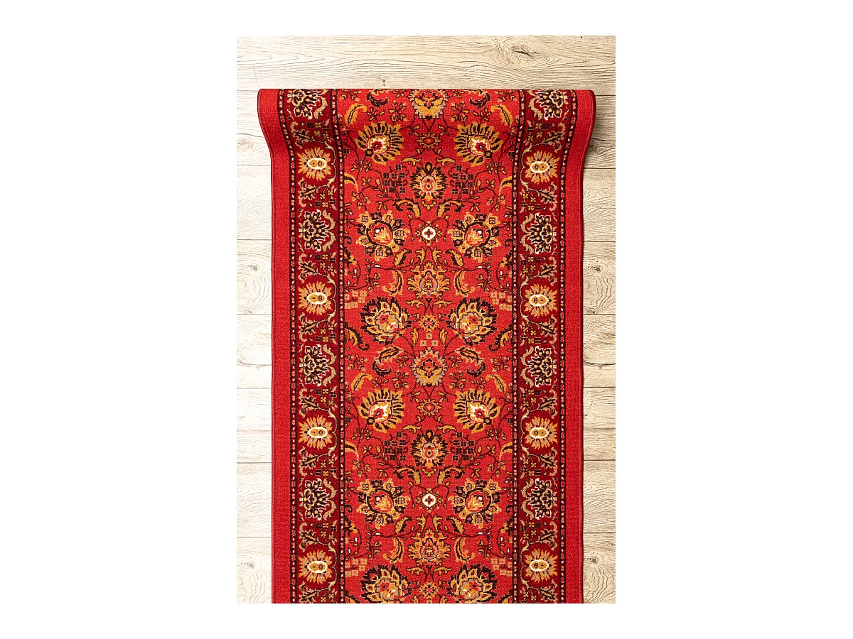 Triangles de couloir TRADYCJA traditionnel antidérapants Rouge gomme 110x240 cm