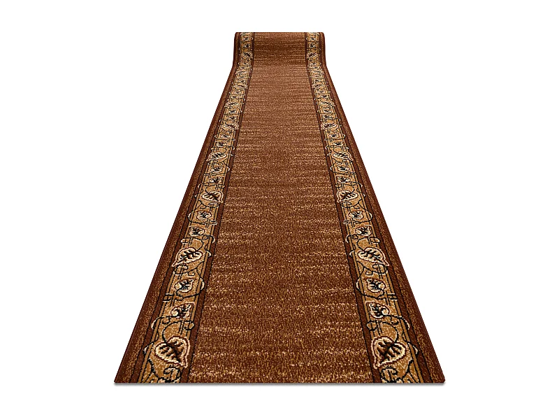 TAPIS DE COULOIR BCF FELIKS marron 64x500 cm