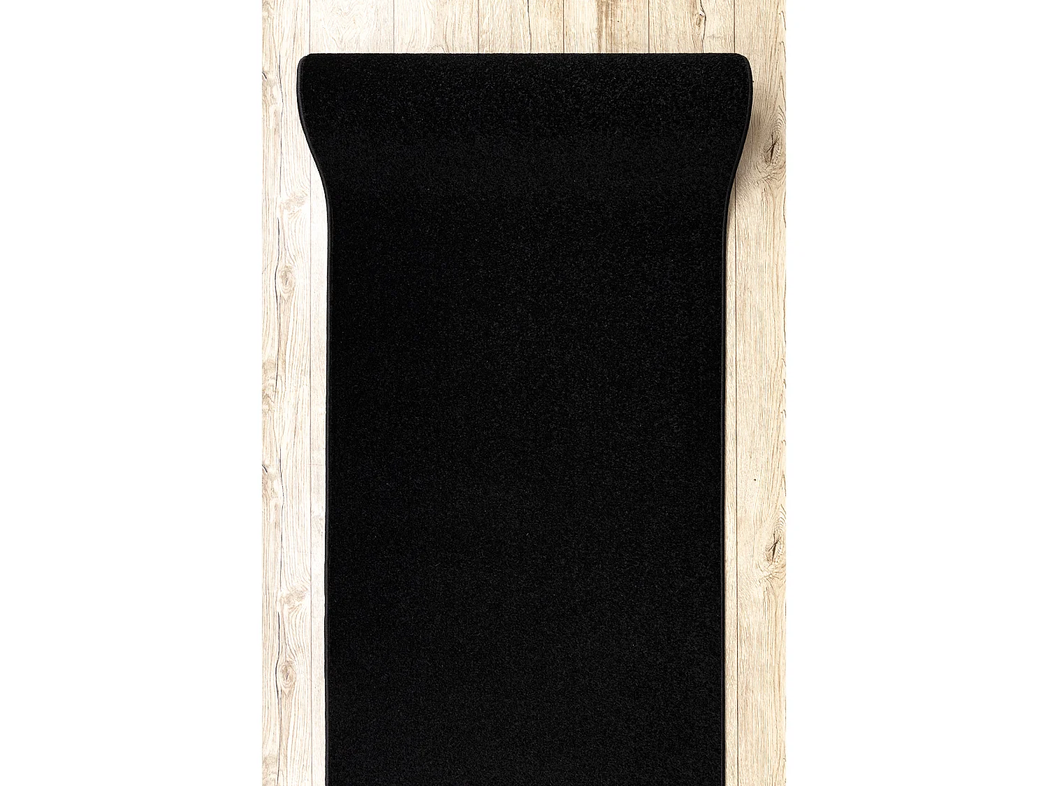 Jednolity chodnik KARMEL Gładki, jednokolorowy czarny 100 cm 100x580 cm