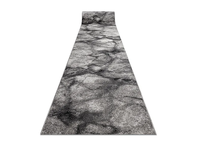 Tapis de couloir SILVER Marble marbre gris 80x660 cm
