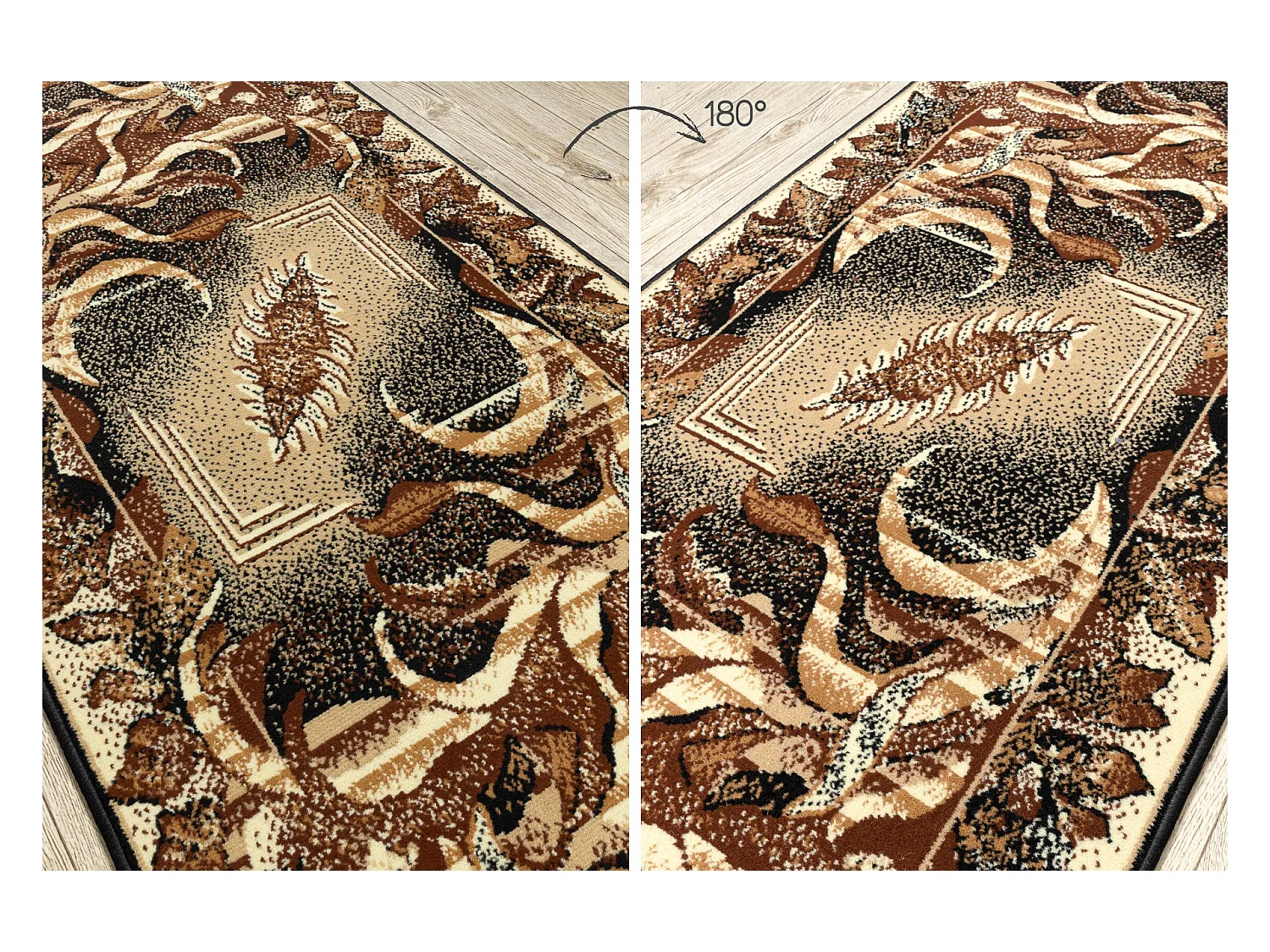 Läufer BCF Blatt beige (AGAWA) 160x320 cm